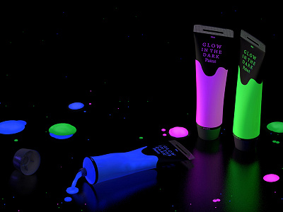 Glow In The Dark Tube | 3D Design 3d cinema 4d glow in the dark paint paint tube