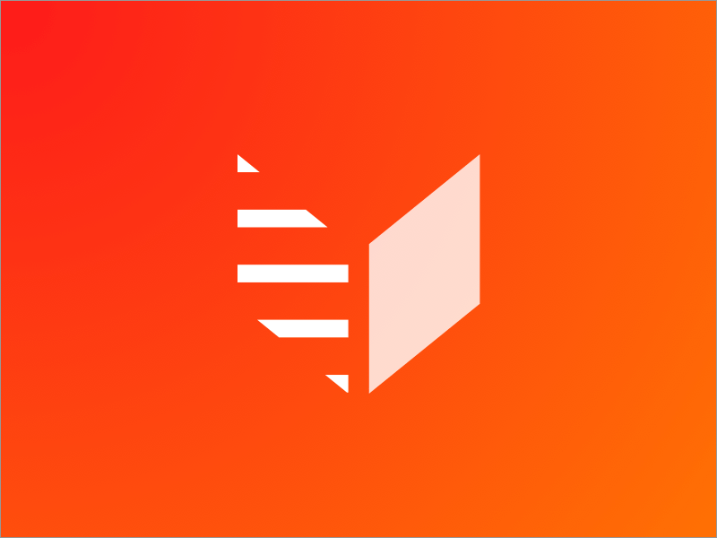 Plaidfox Logo brand fox geometry identity logo orange plaid wordmark