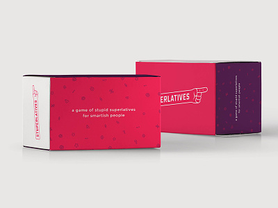 Stuperlatives Packaging box brand cards carton college color game identity logo packaging varsity
