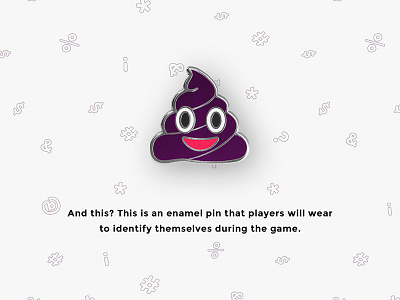 Stuperlatives pin brand emoji enamel game identity illustration logo packaging pin poo