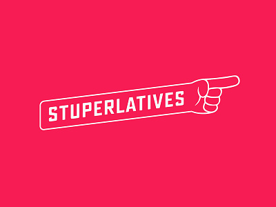 Stuperlatives Logo brand college game hand identity logo type university word mark