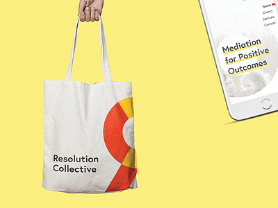 Resolution Collective Brand Collateral brand branding graphic design identity mobile design tote ui