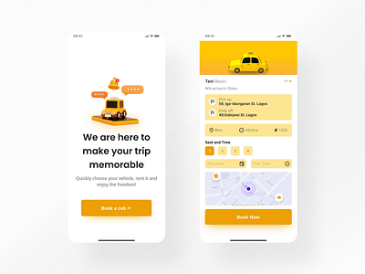 Book a taxi app branding design graphic design illustration ui