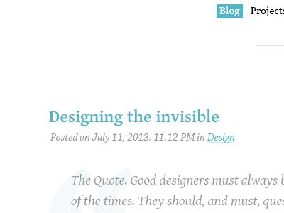 Something I'm cooking up. typography serifs ux ui simple minimalistic clean personal blog