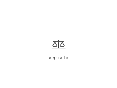 Equals glyph icon monoicon