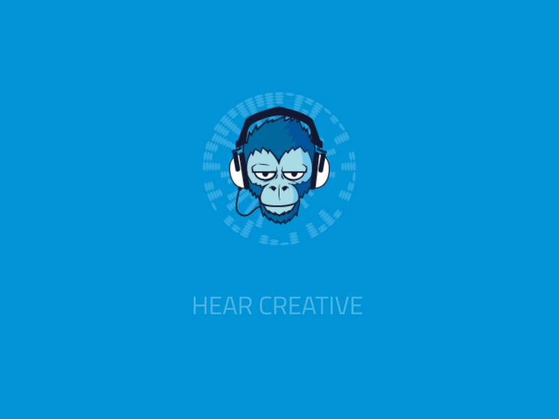 Hear Creative animation illustration monkey motion graphic