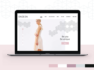 Eva landing page branding macbook uiux webdesign wesite