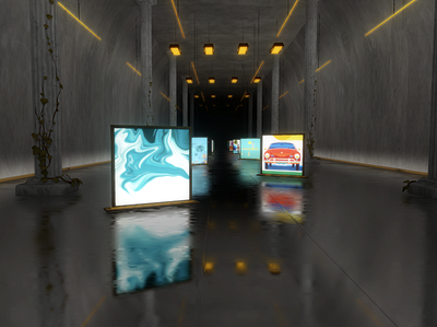 VR Art Gallery 3d graphic design illustration ui