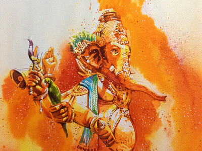 Water Color # Ganesha