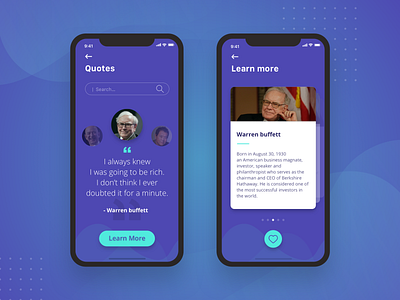 Quotes Selection app ui ios mobile app quotes ui design user interface user interface design