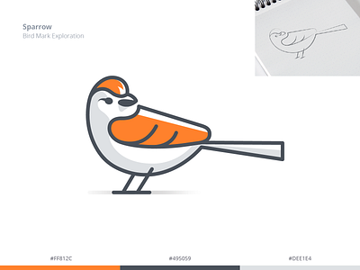 Sparrow bird illustration bird logo design illustrations logo logo mark vector art