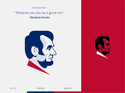 Abraham Lincoln america branding celebrity design face illustration inspiration logo logodesign logomark mark portrait president quotes usa vector