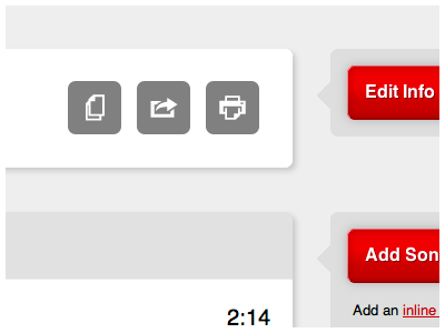 UI design for web app application buttons css3 ui