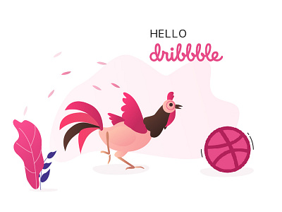 Debut debut hello dribbble illustration