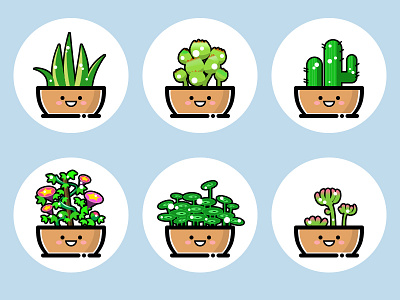 plants(01) cute design flower icon illustration plant