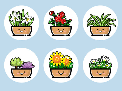 plants(04) cute design flower icon illustration plant