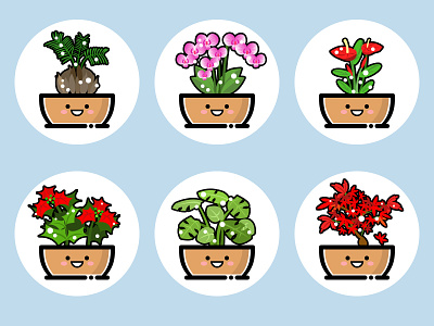 plants(07) cute design flower icon illustration plant
