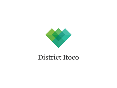 District Itoco - Logo brand diamond district itoco identity logo