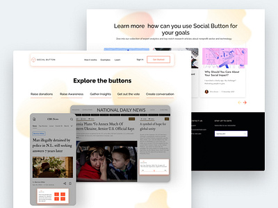 Social Button website