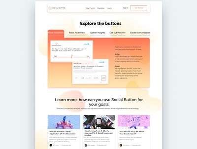 Social Button website graphic design web design
