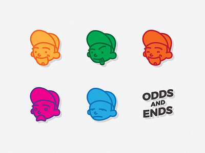 Odds & Ends character comic face fun headshot illustration man vector