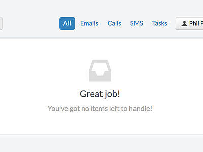 Empty state for Inbox crm email inbox sales ui web