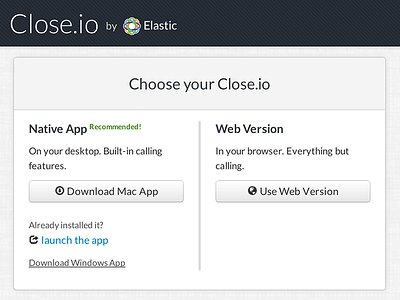 Choose Your Close.io crm download mac web webdesign windows