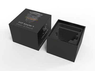 Camera Adapter Packaging 3d box branding camera adapter design graphic design illustration lens logo packaging premium