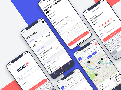 Beat81 – Your gym is around the corner app button dashboard gym mobile rating react native shadow sport workout