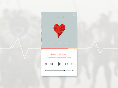 Music Player app dailyui design ios kanye west minimal minimalism mobile app music player ui user interface