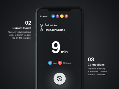 🚊 NEXT – Route Info app design ios iphone iphone x new york public transport subway ui ux