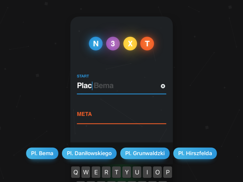 🚊 N3XT – Search Suggestions app app design bus design ios iphone x logo metro minimal planner public transport redesign route search subway suggestions ui user interface ux