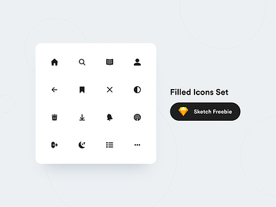 💎 Filled Icons Set (Freebie) filled filled icon freebie icon icons icons design icons pack icons set sketch sketch freebie