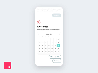 🧳 Airbnb Booking Assistant – Interaction, Part 1 ai airbnb app design concept conversation conversational ui invision invision studio invisionstudio ios iphone x minimal travel travel agent ui ui ux