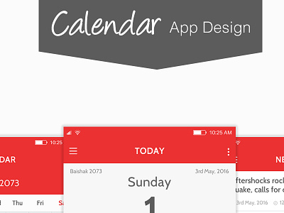 Calendar App Design