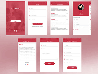 Complain App Design