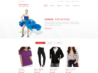 Clothing Store Website Layout clothing layout store website