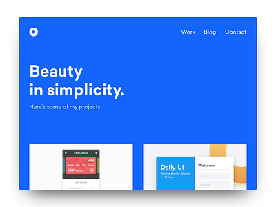 Daily UI 003 - Landing blue daily design landing portfolio simple ui web