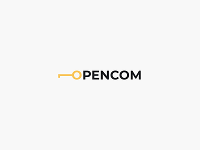 Opencom - Logo Design branding construction gold identity key logo logotype open style