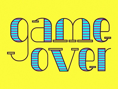 Game Over font game iampof senegal type yellow