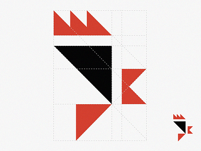 Old logo concept redesigned (Chick'N Corner) 2 chicken corner design geometry identity lettering logo senegal