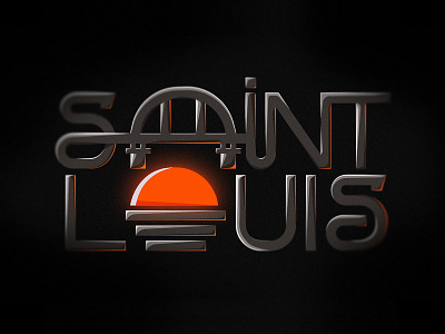 Saint-Louis iampof lettering saintlouis senegal type vector