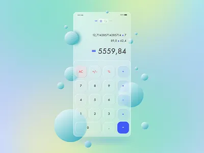 Calculator calculator dailyui glassmorphism ui ux