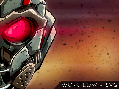 Mecha (Ironman / killzone tribute) batman face inkscape ironman killzone mech mecha robot svg vector warhammer workflow