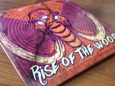 Rise Of The Wood Album Cover Art affinity album cd cover designer elephant mammoth metal psychedelic stoner tusks vector