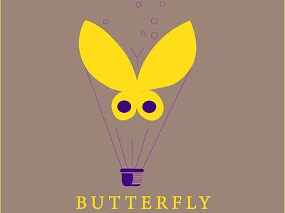 Butterfly with balloon vector design