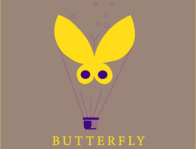 Butterfly with balloon vector design