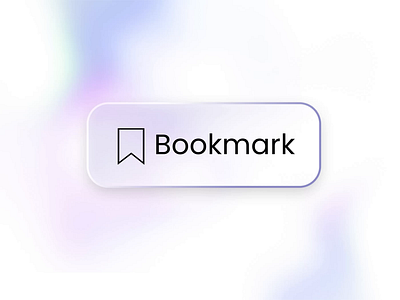 Bookmark Animation after effects animation app application design bookmark bookmark animation bookmark icon button design glass card glass effect glassmorphism gradient icon animation interface design modern ui uidesign ux