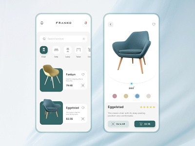AR Furniture App 3d aftereffects animation application design ar ar furniture augmented reality cards chair clean ecommerce app figma furniture app marketplace app minimal product shop ui uidesign virtual reality