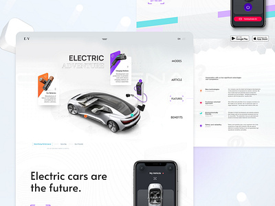 Electrical Vehicle Web Page Concept